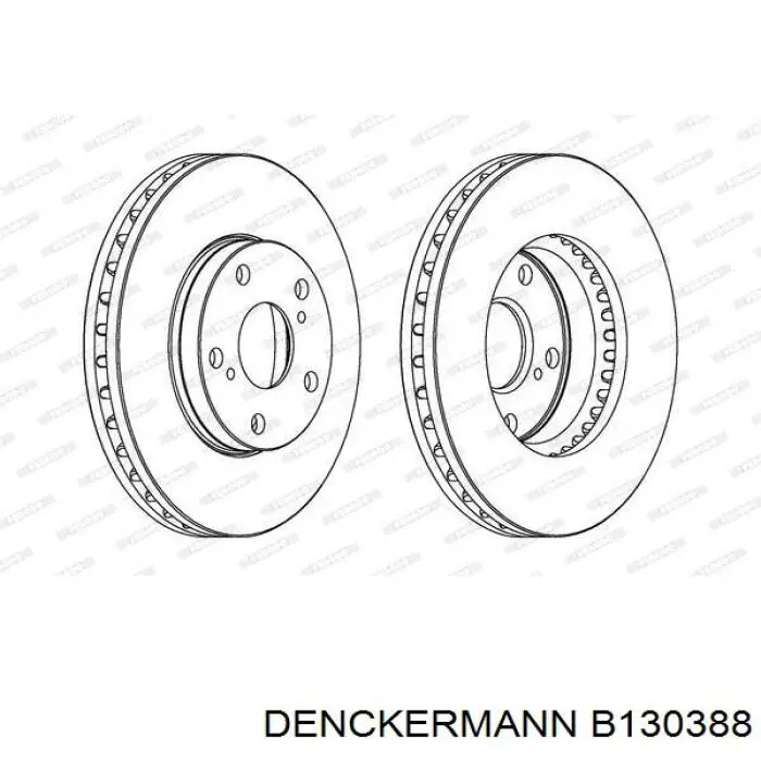 Freno de disco delantero B130388 Denckermann