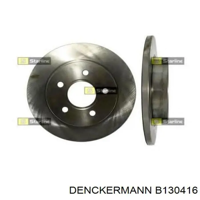 Купить B130416 Denckermann Диск тормозной задний