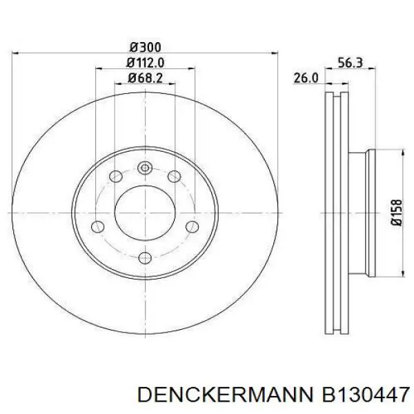Купить B130447 Denckermann Ротор тормозной