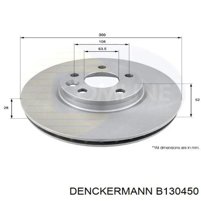 Купить B130450 Denckermann Ротор тормозной