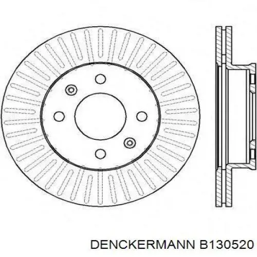 Передние тормозные диски B130520 Denckermann