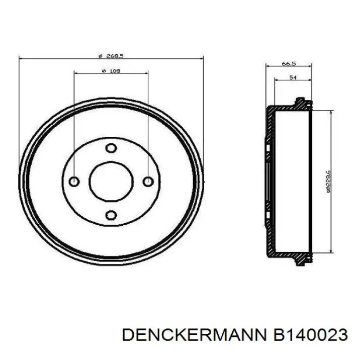 Тормозной барабан B140023 Denckermann