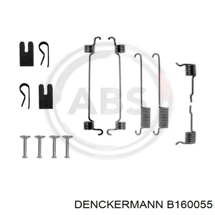 Монтажный комплект задних барабанных колодок B160055 Denckermann