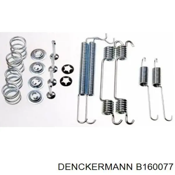 B160077 Denckermann Комплект монтажный задних барабанных колодок