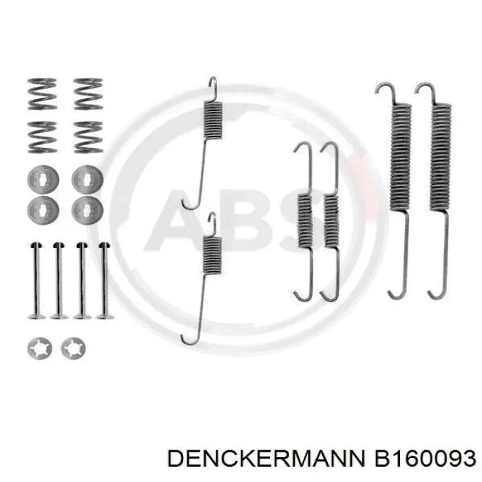 Монтажный комплект задних барабанных колодок B160093 Denckermann