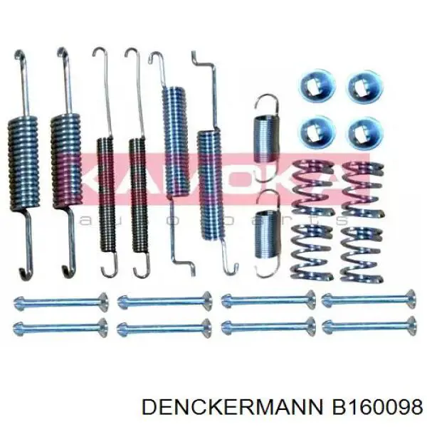 Купить B160098 Denckermann Монтажный комплект задних барабанных колодок