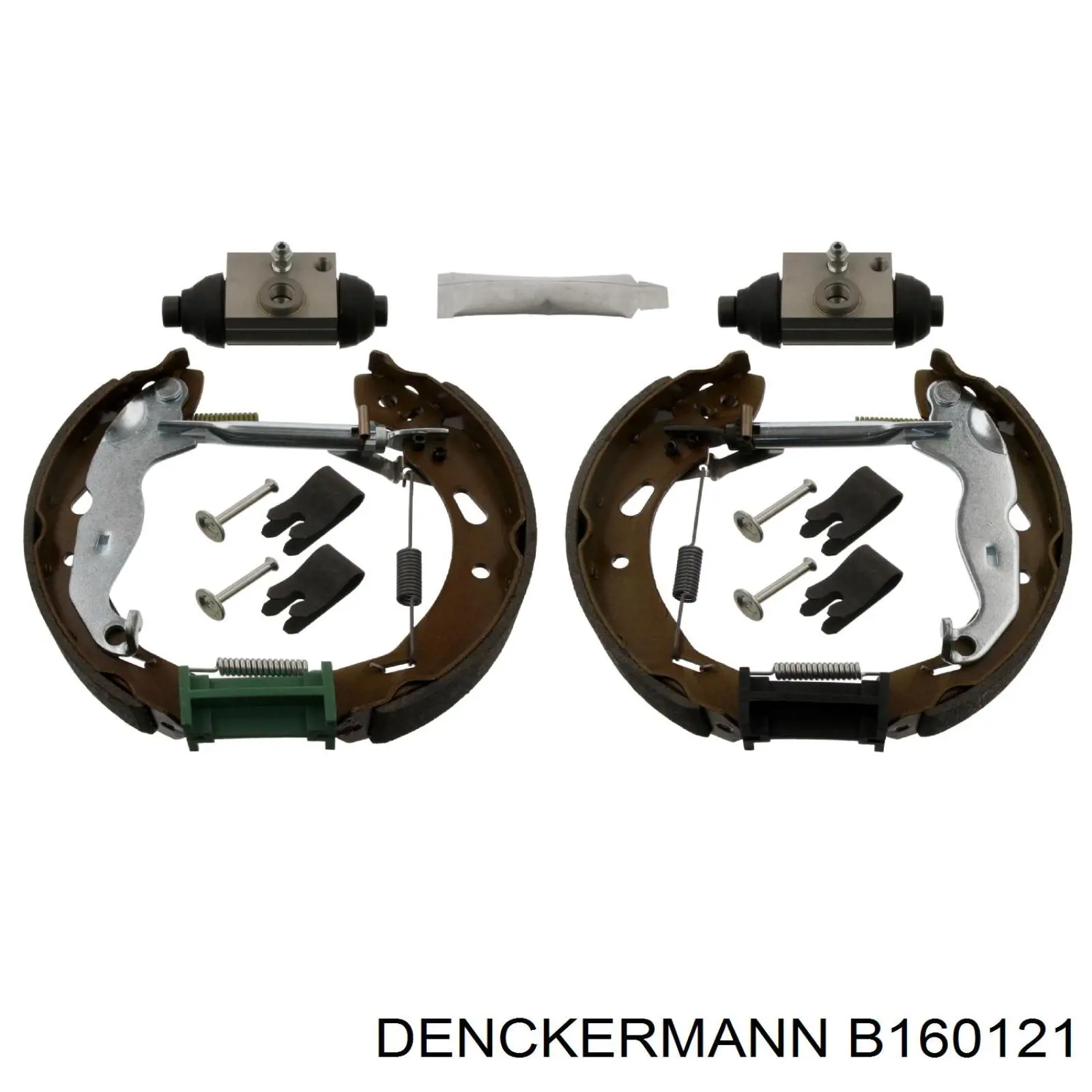 B160121 Denckermann монтажный комплект задних барабанных колодок
