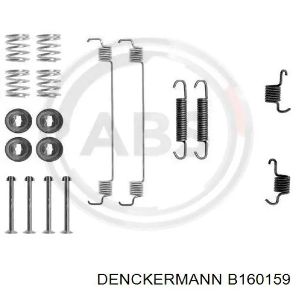 Kit de montaje, zapatas de freno traseras B160159 Denckermann