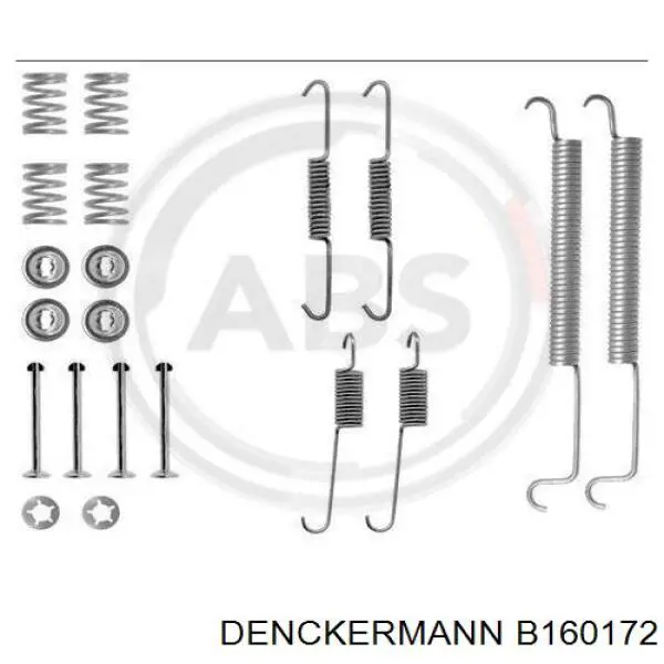 Монтажный комплект задних барабанных колодок B160172 Denckermann