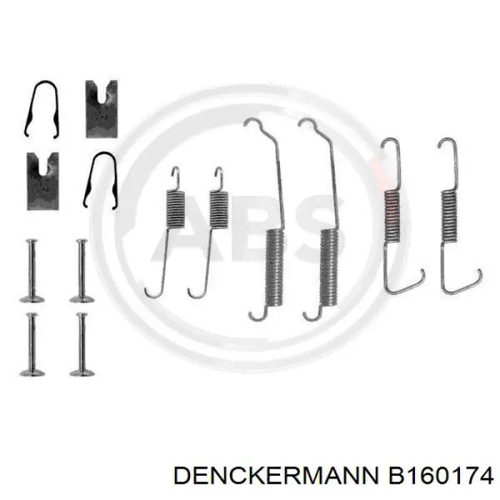 Ремкомплект тормозных колодок B160174 Denckermann