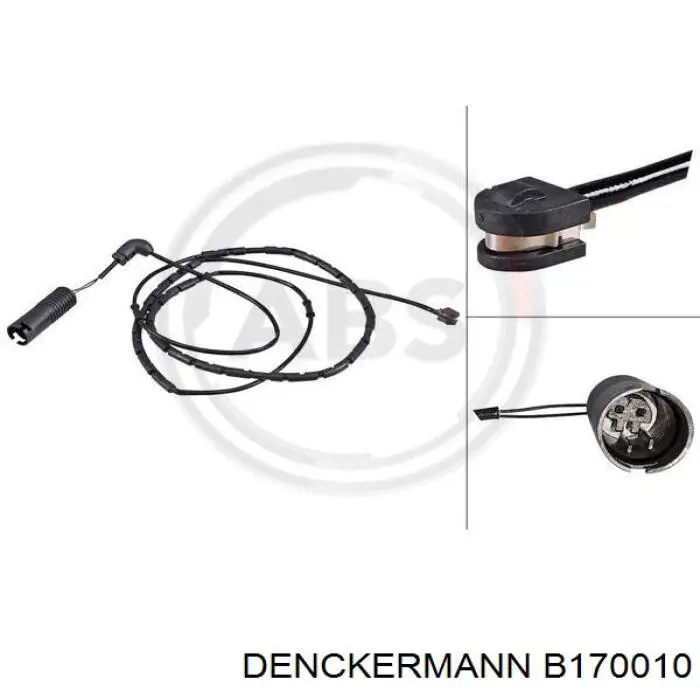 B170010 Denckermann sensor traseiro de desgaste das sapatas do freio
