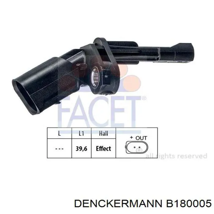Датчик АБС (ABS) задний, левый Denckermann B180005 цена, от 9.73 USD