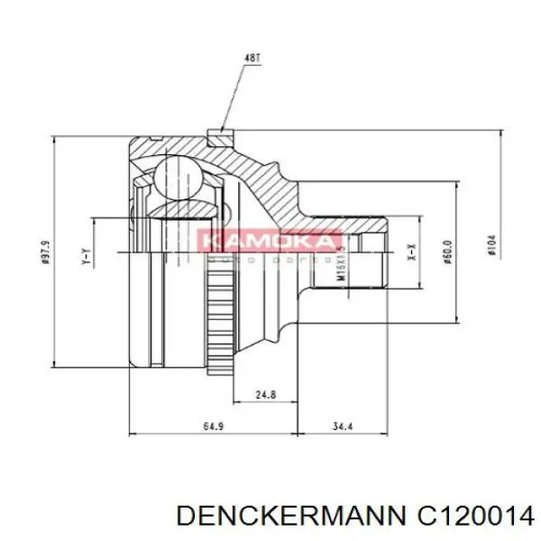 Купить C120014 Denckermann Внешняя граната