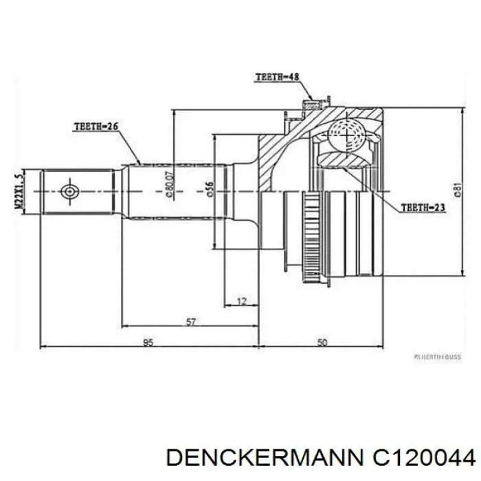 ШРУС наружный передний C120044 Denckermann