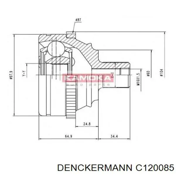 Граната колесная Denckermann C120085 цена, от 31.67 USD