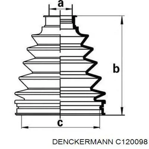 C120098 Denckermann шрус наружный передний
