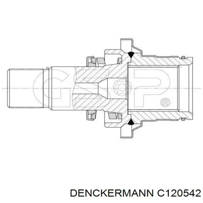 Вал привода полуоси C120542 Denckermann