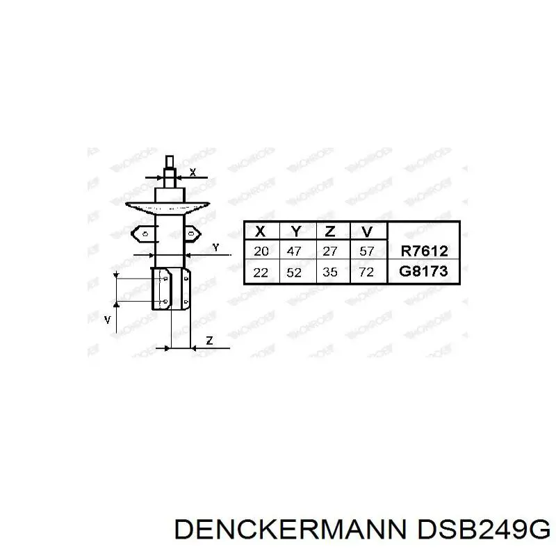 Амортизаторы передние Denckermann DSB249G