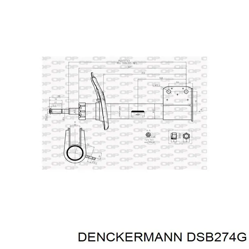 Стойка передняя правая Denckermann DSB274G