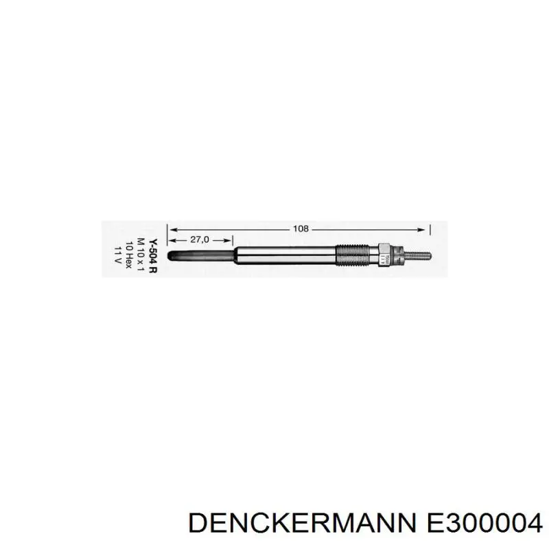 Свічка накалу E300004 Denckermann