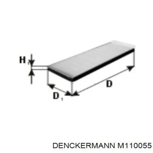Купить M110055 Denckermann Фильтр салона угольный