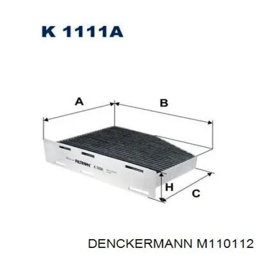 Фильтр воздушный отопителя Denckermann M110112 цена, от 6.77 USD