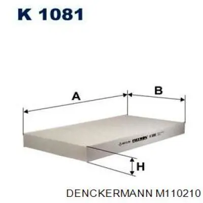 Фильтр воздушный отопителя Denckermann M110210 цена, от 6.74 USD