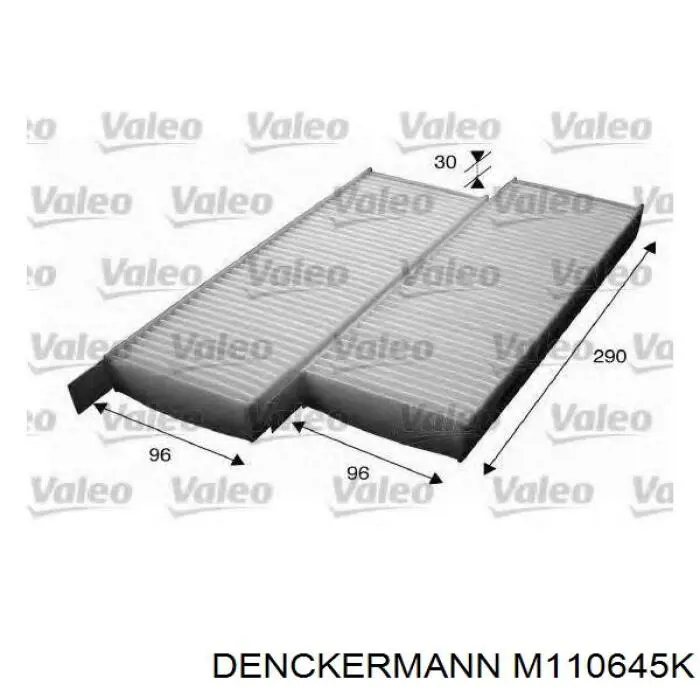 Купить M110645K Denckermann Фильтр салона угольный