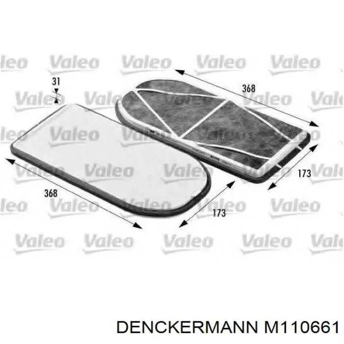 Купить M110661 Denckermann Фильтр салона угольный