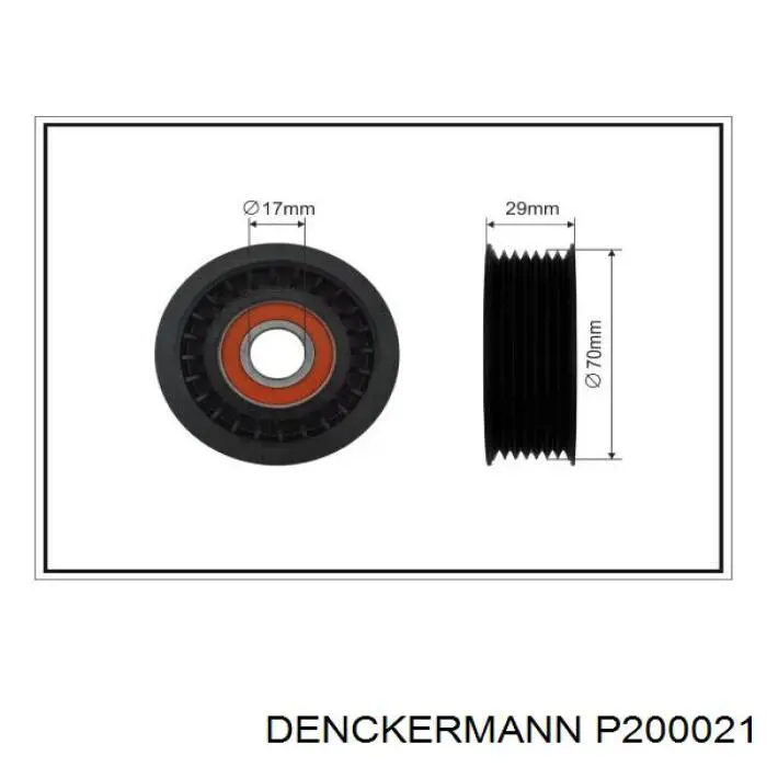 Ролик натяжителя приводного ремня DENCKERMANN P200021