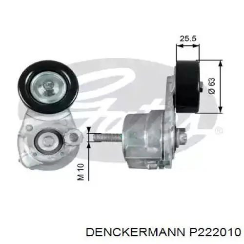 Роликовий модуль натяжителя ремня Denckermann P222010 цена, от 23.08 USD