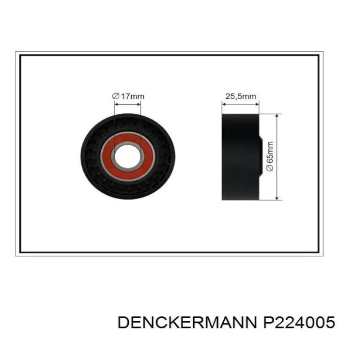 P224005 Denckermann Ролик натяжителя ремня агрегатов