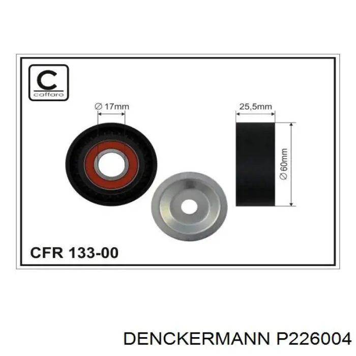 Натяжной ролик Denckermann P226004 цена, от 10.42 USD