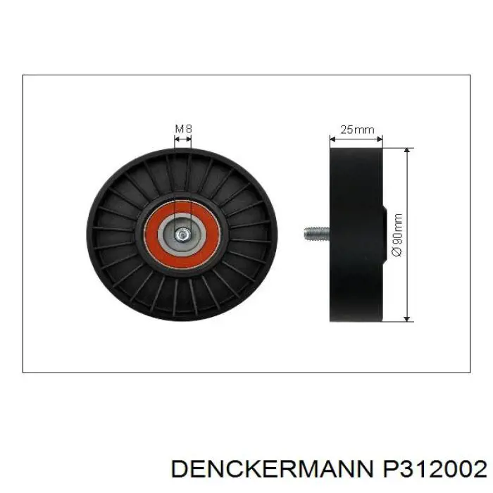 Натяжной ролик P312002 Denckermann