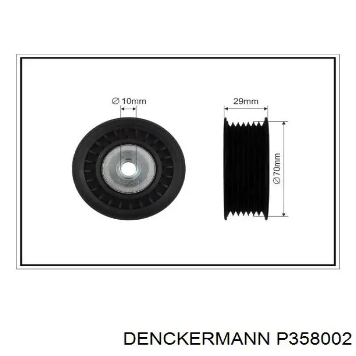 Паразитный ролик приводного ремня Denckermann P358002 цена, от 22.29 USD