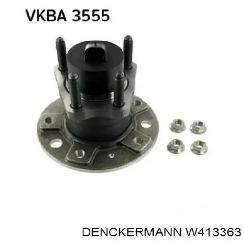 Cubo de rueda trasero W413363 Denckermann