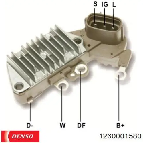Реле-регулятор генератора (реле зарядки) Denso 1260001580