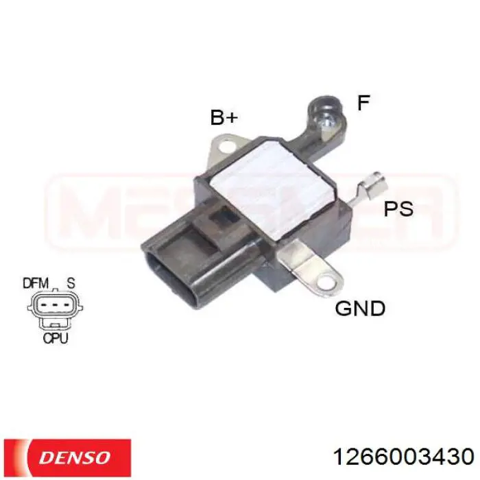 Реле регулятор генератора DENSO 1266003430 Реле регулятор генератора DENSO 1266003430