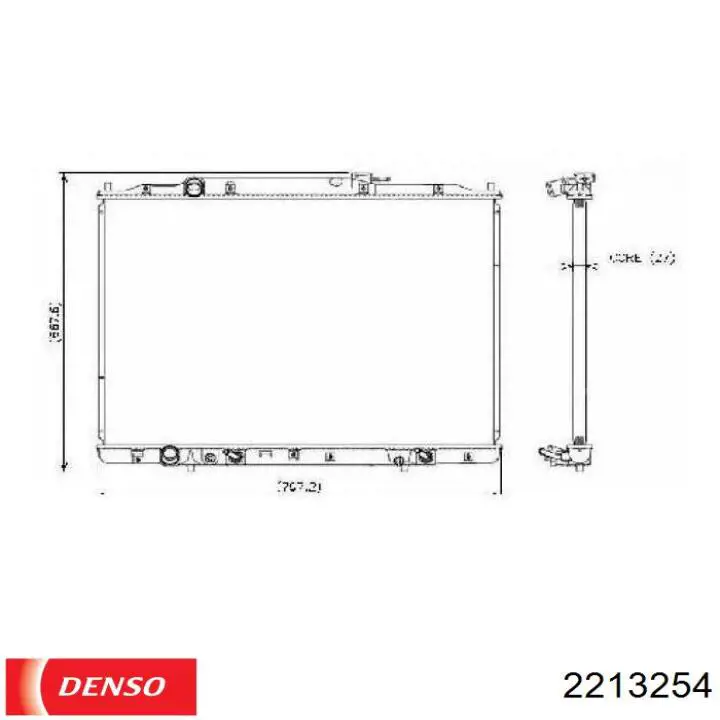 Радиатор 2213254 Denso