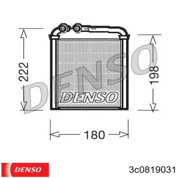 Радиатор печки (отопителя) DENSO 3C0819031