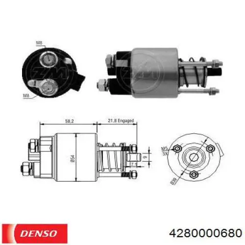 4280000680 Denso Стартер автомобиля