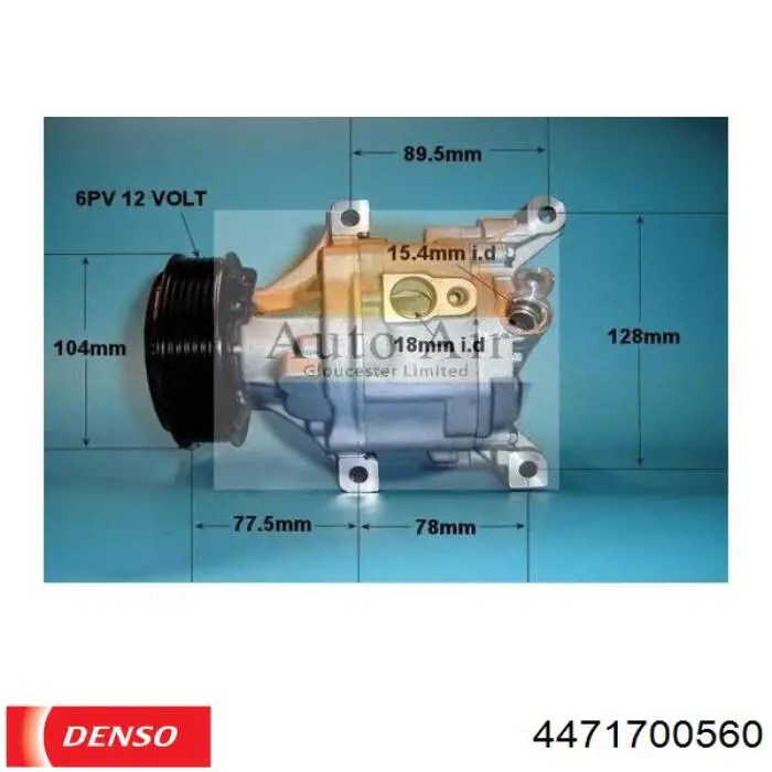 Компрессор кондиционера 4471700560 Denso