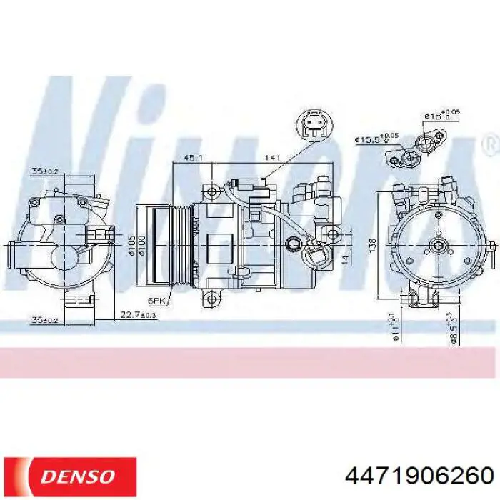 Насос кондиционера Denso 4471906260