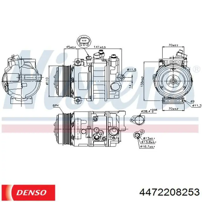 Купить 4472208253 Denso Компрессор климатической установки