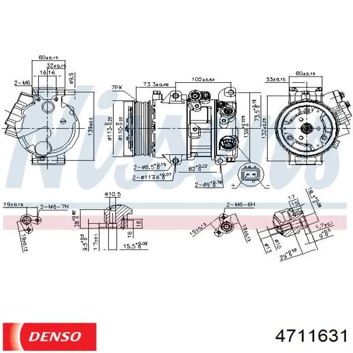 Купить 4711631 Denso Компрессор климатической установки