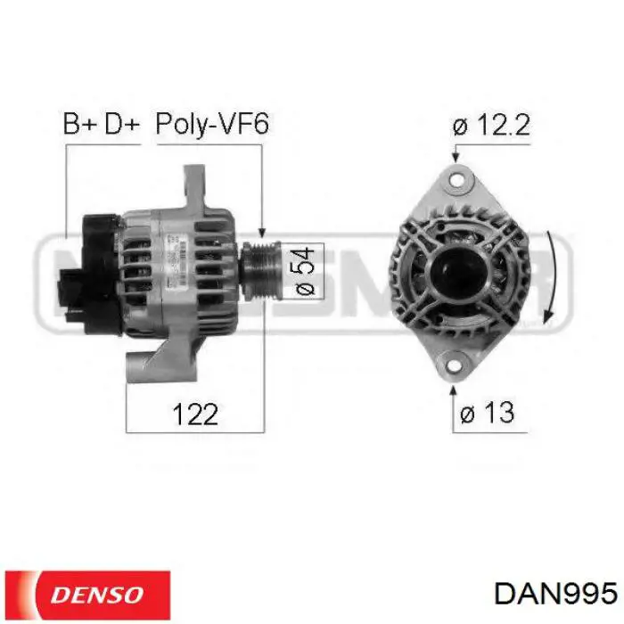 DAN995 Denso Генератор автомобильный
