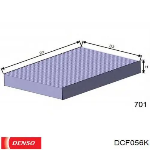 Фильтр воздушный отопителя Denso DCF056K цена, от 4.14 USD