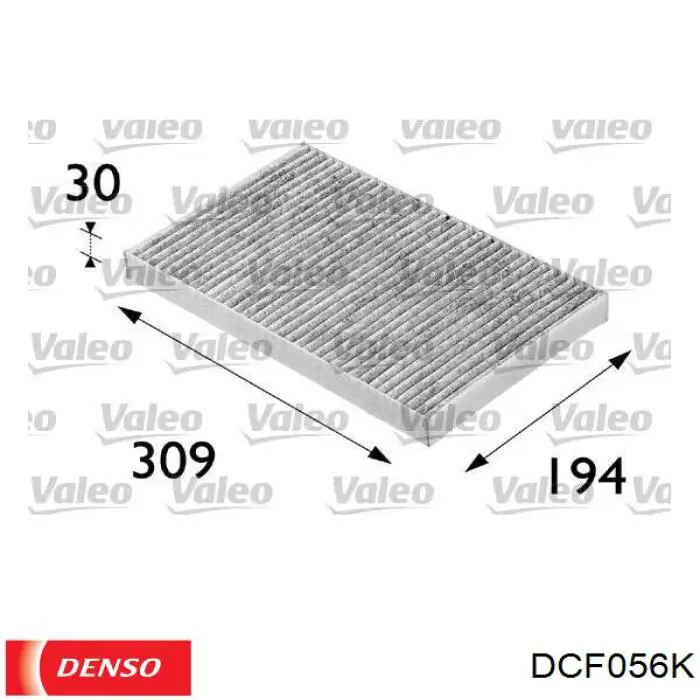 Купить DCF056K Denso Фильтр салона угольный