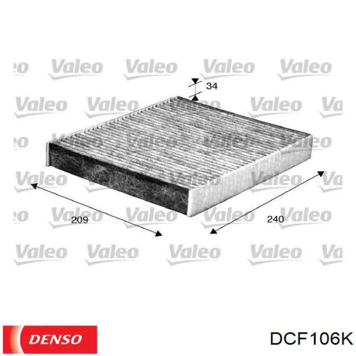 DCF106K Denso фильтр салона
