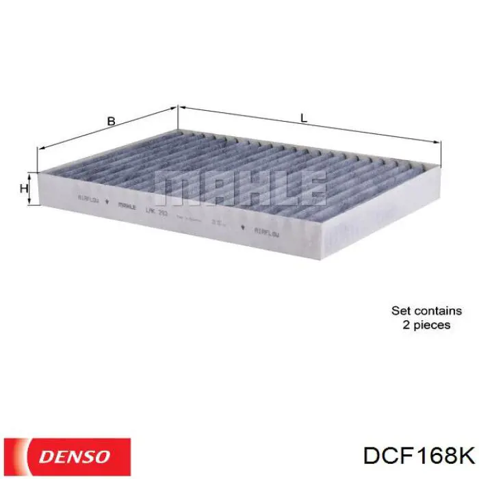 Фильтр воздушный отопителя Denso DCF168K цена, от 36.39 USD